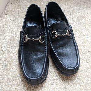 Gucci Black Leather Loafers